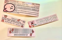 Image 1 of N64 console custom label set - pink Kirby - JPN and US