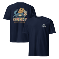 Image 12 of “Crushed It.” Bay Days Done Right T-Shirt– Classic Brackish Wooder Logo (White Logo)