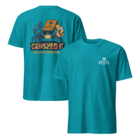 Image 16 of “Crushed It.” Bay Days Done Right T-Shirt– Classic Brackish Wooder Logo (White Logo)