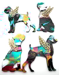 Image 1 of Four Boxer Angel Ornament Tin Box Set #16