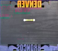 Image 3 of Denver Broncos Hand Crafted NFL 3D Wooden Team Helmet Wall Décor Hanging Artwork.