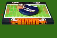 Image 8 of Denver Broncos Hand Crafted NFL 3D Wooden Team Helmet Wall Décor Hanging Artwork.