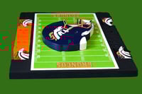 Image 10 of Denver Broncos Hand Crafted NFL 3D Wooden Team Helmet Wall Décor Hanging Artwork.