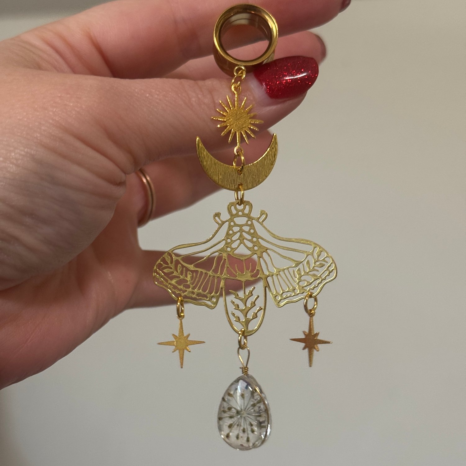Image of Gold Moth Flower Dangles (4g-2")