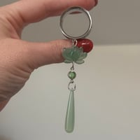 Green Lotus Flower Dangles (sizes 4g-2")