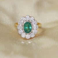 Image 1 of D HEIRLOOM EMERALD RING