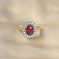 Image 3 of Diana Ruby Halo Ring