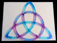 Image 1 of Celtic Trinity Knot - Blue/Purple/Pink