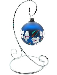 Matte Blue With Cherry Blossom Flowers 