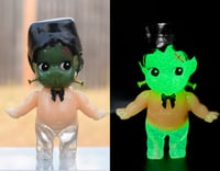Image 1 of Limited Edition Halloween Glow in the Dark Frankenstein Kewpie Resin Figure 