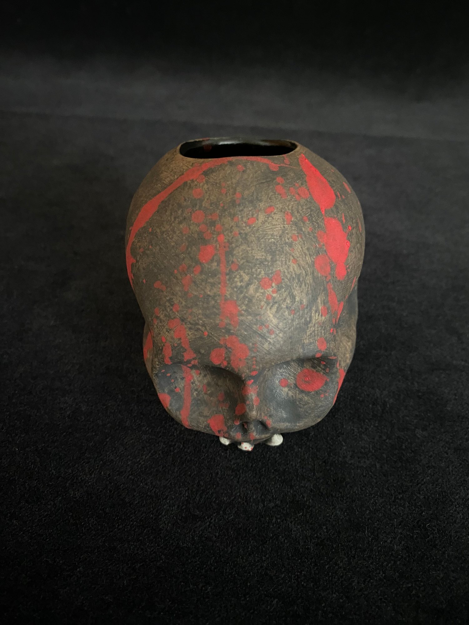 Image of Mini Halloween Blood Splattered Skull Mug (a)