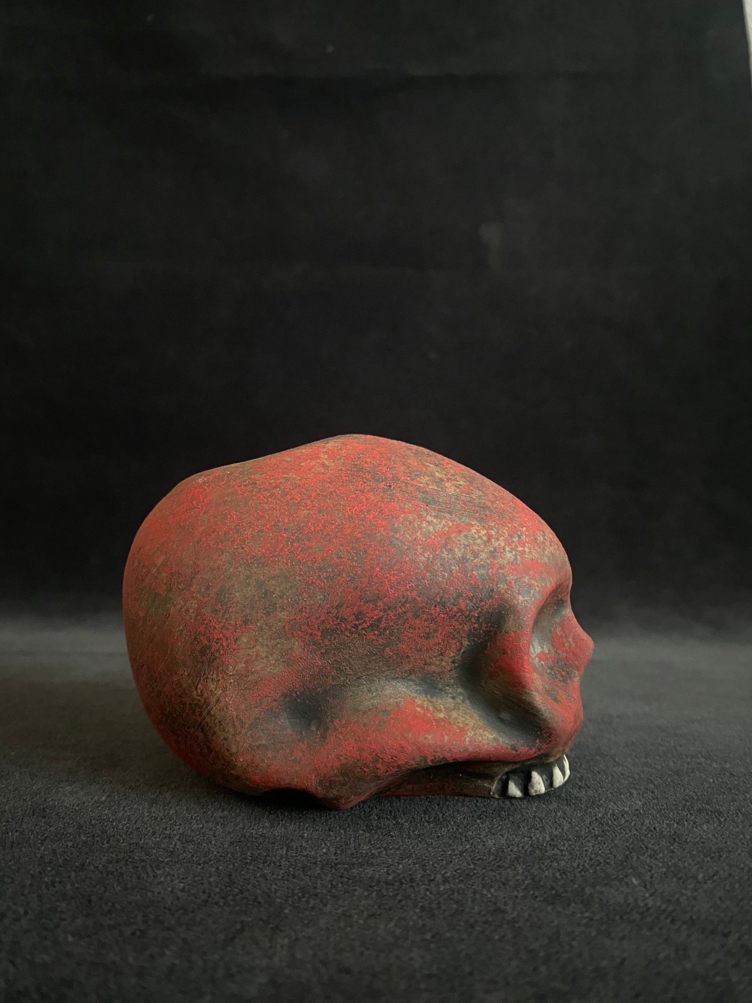 Image of Mini Halloween Blotchy Blood Red Skull Mug