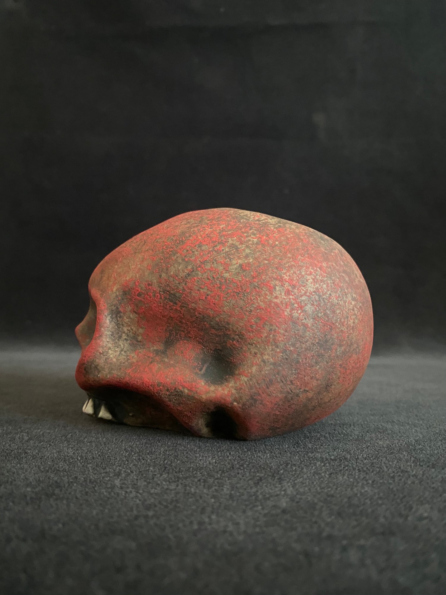 Image of Mini Halloween Blotchy Blood Red Skull Mug