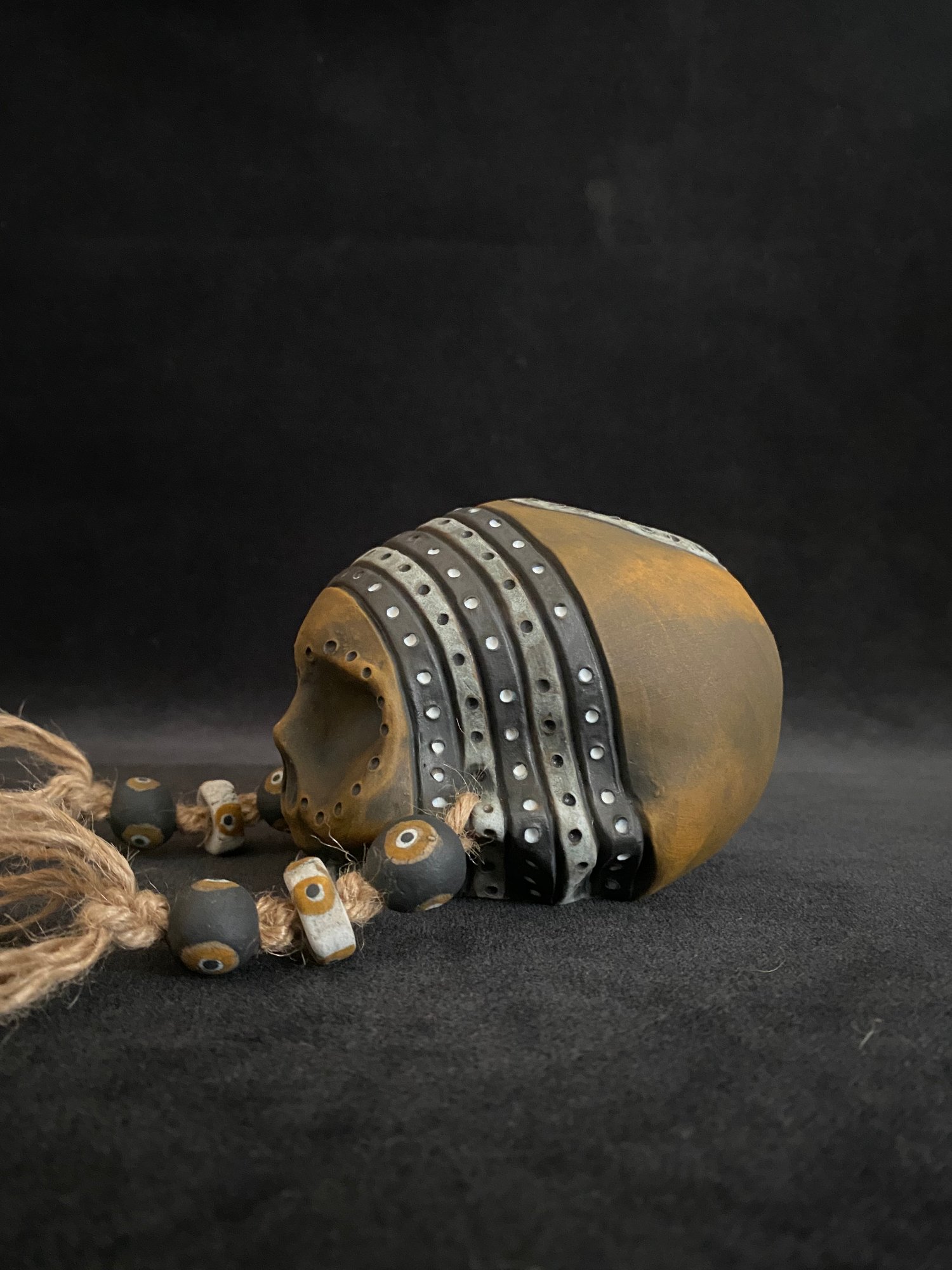 Image of Mini Trophy Skull Mug in Halloween Colors (a)