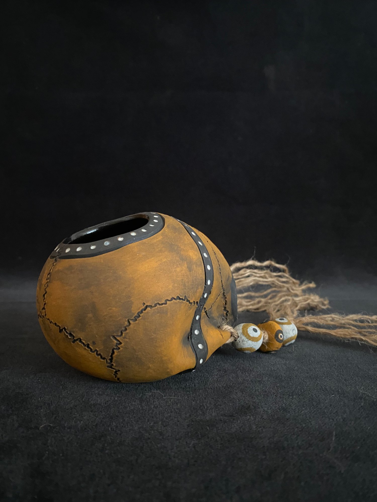 Image of Mini Trophy Skull Mug in Halloween Colors (b)