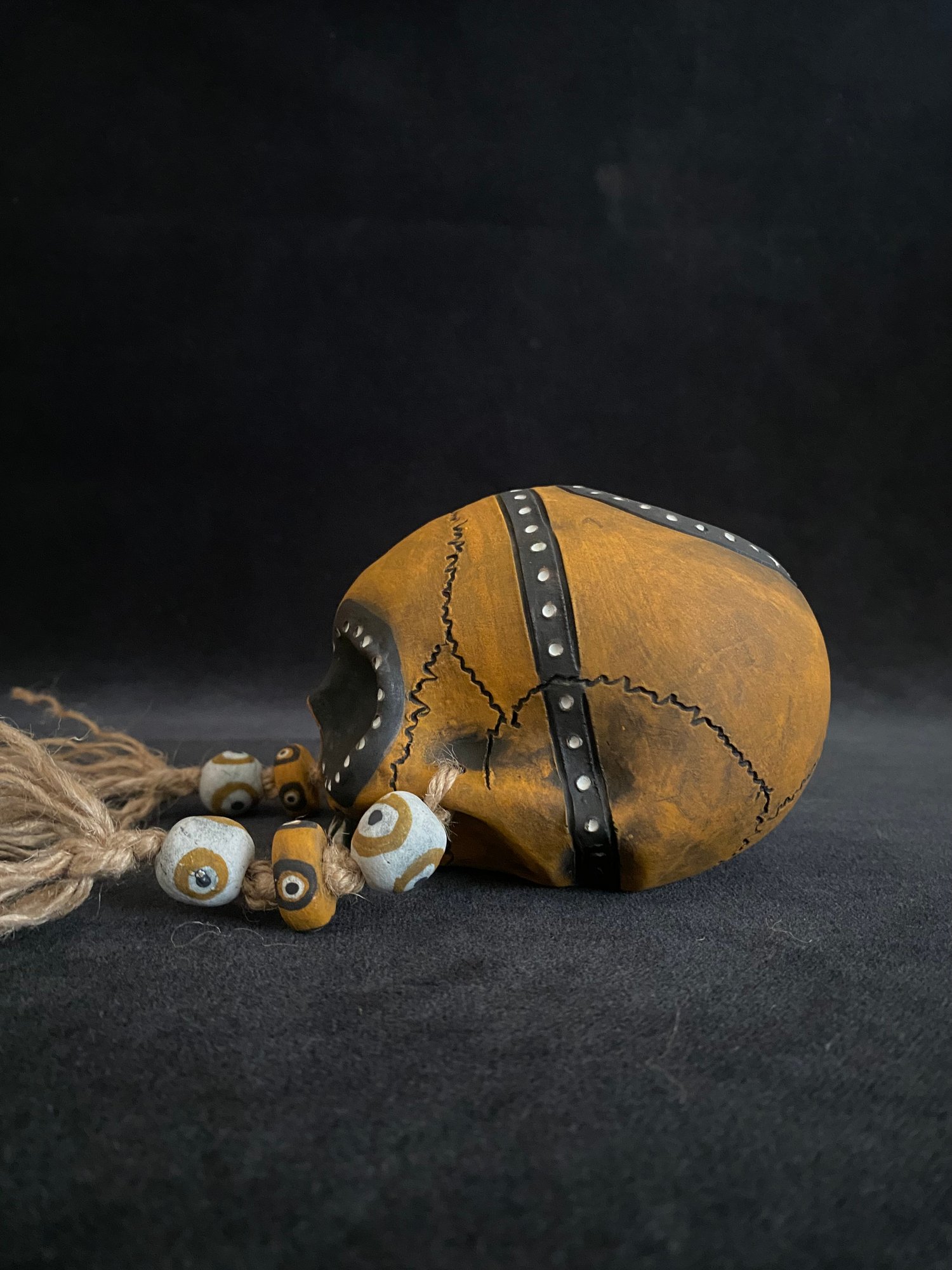 Image of Mini Trophy Skull Mug in Halloween Colors (b)