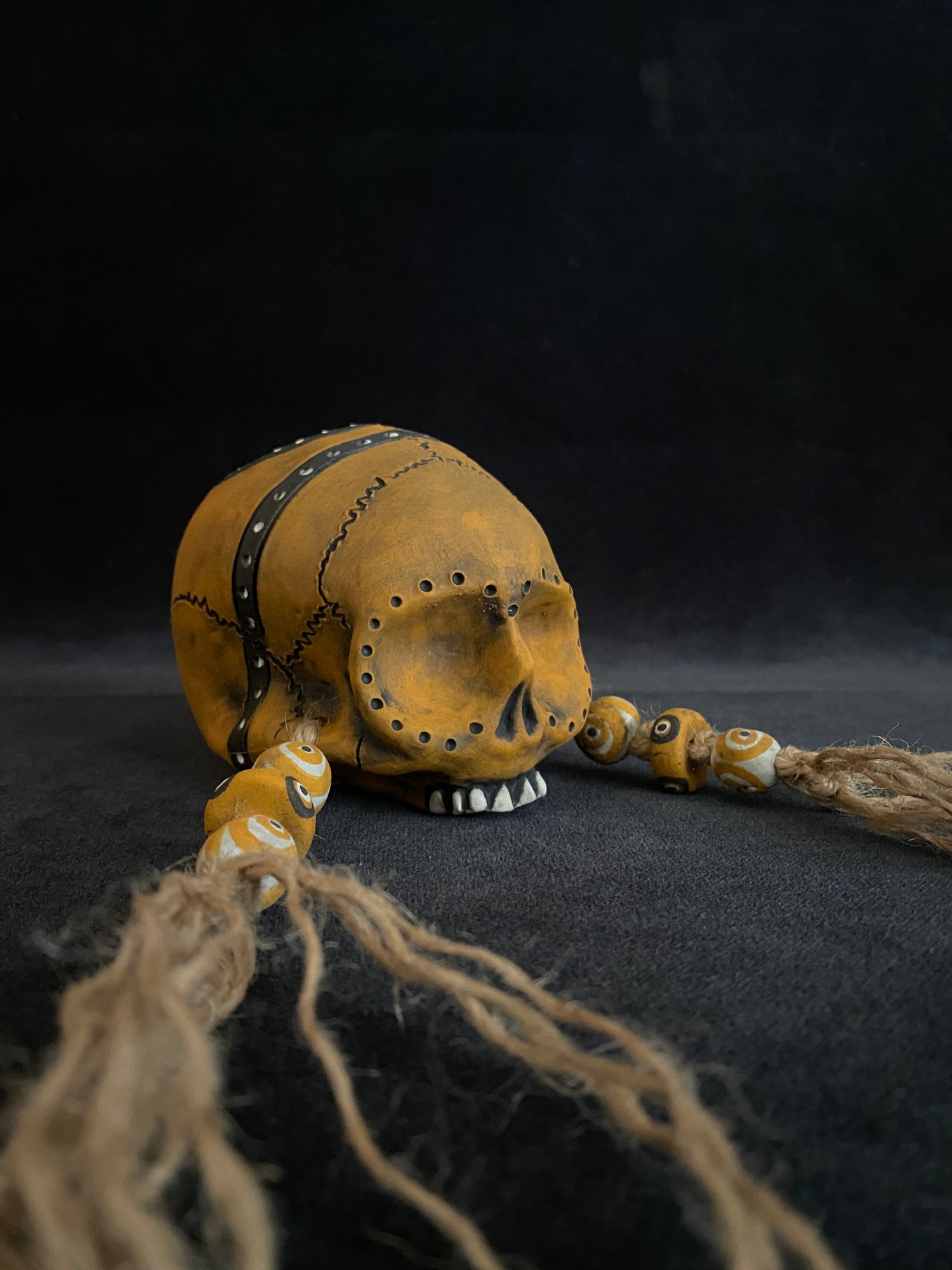 Image of Mini Trophy Skull Mug in Halloween Colors (c)