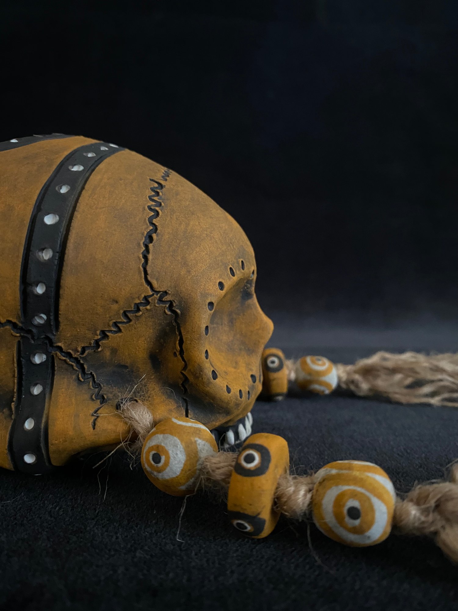 Image of Mini Trophy Skull Mug in Halloween Colors (c)