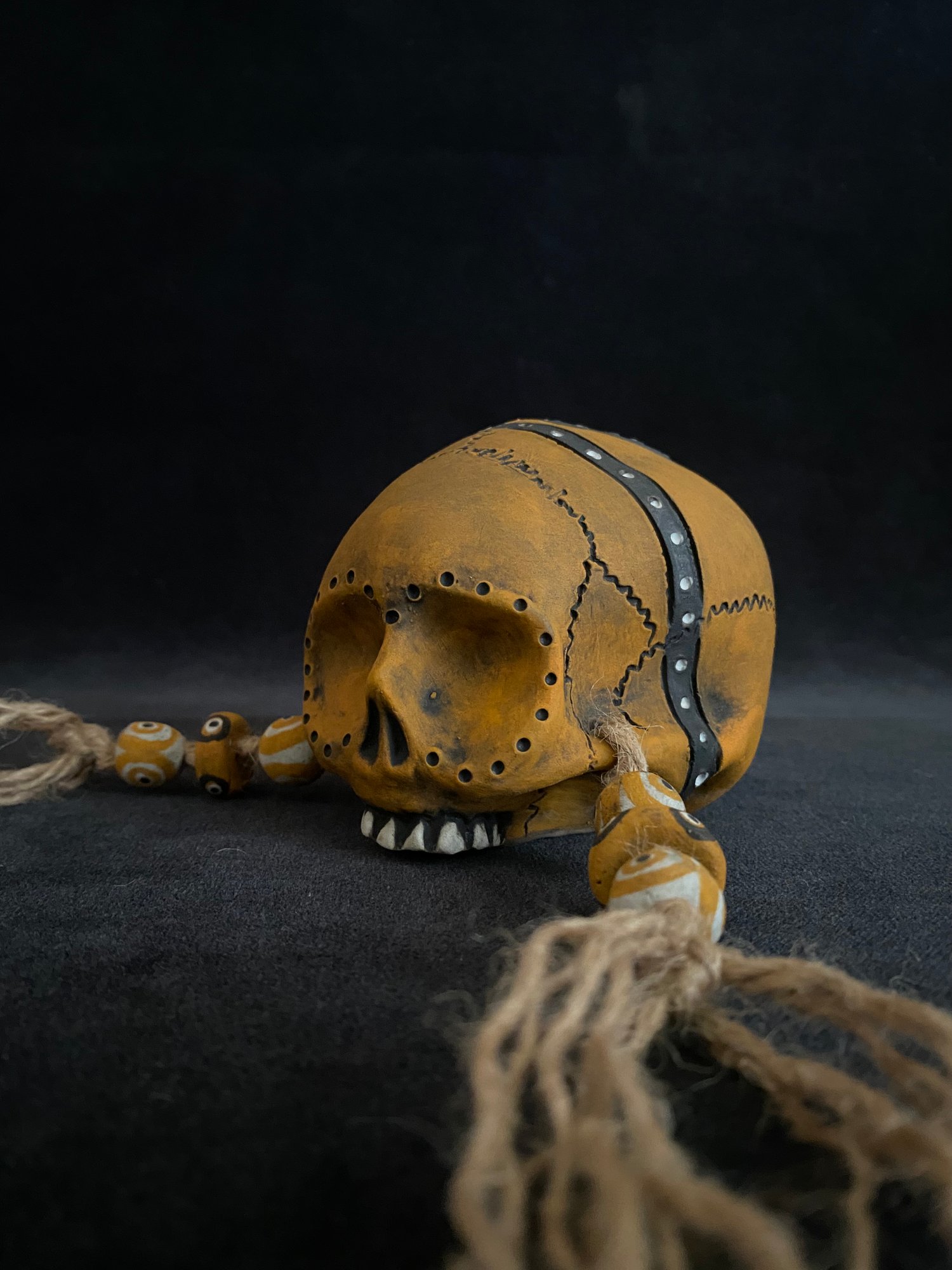 Image of Mini Trophy Skull Mug in Halloween Colors (c)