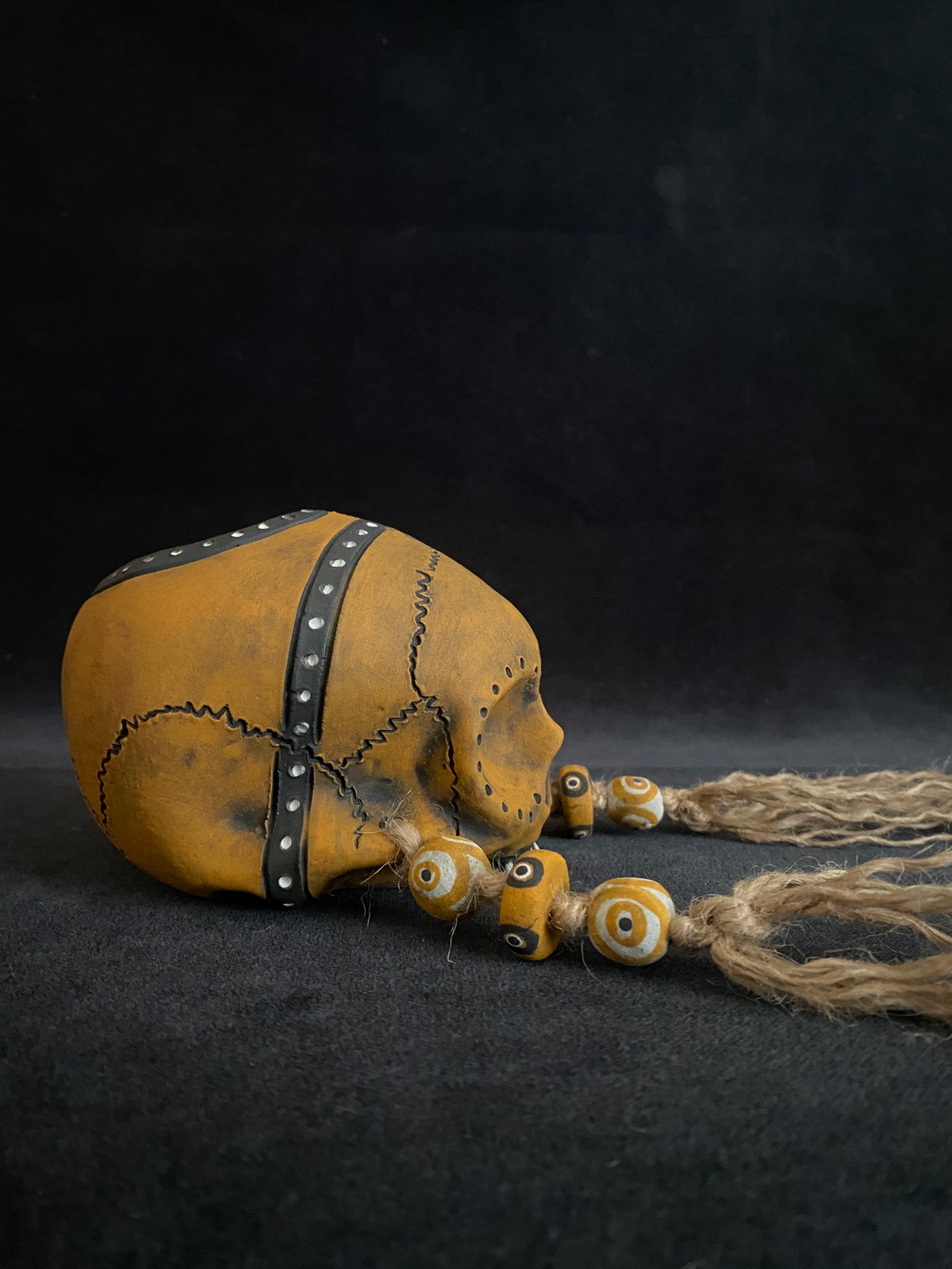 Image of Mini Trophy Skull Mug in Halloween Colors (c)