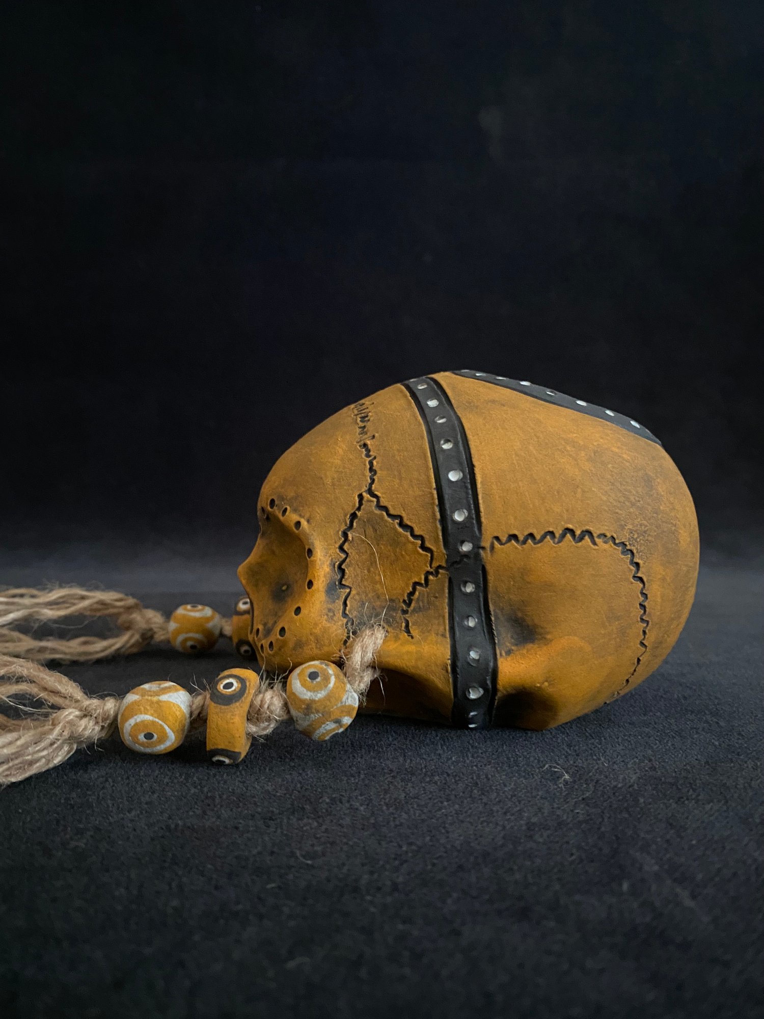 Image of Mini Trophy Skull Mug in Halloween Colors (c)