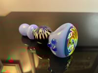 Image 3 of 4.5" Wig-Wag Glass Hand Pipe, Blue