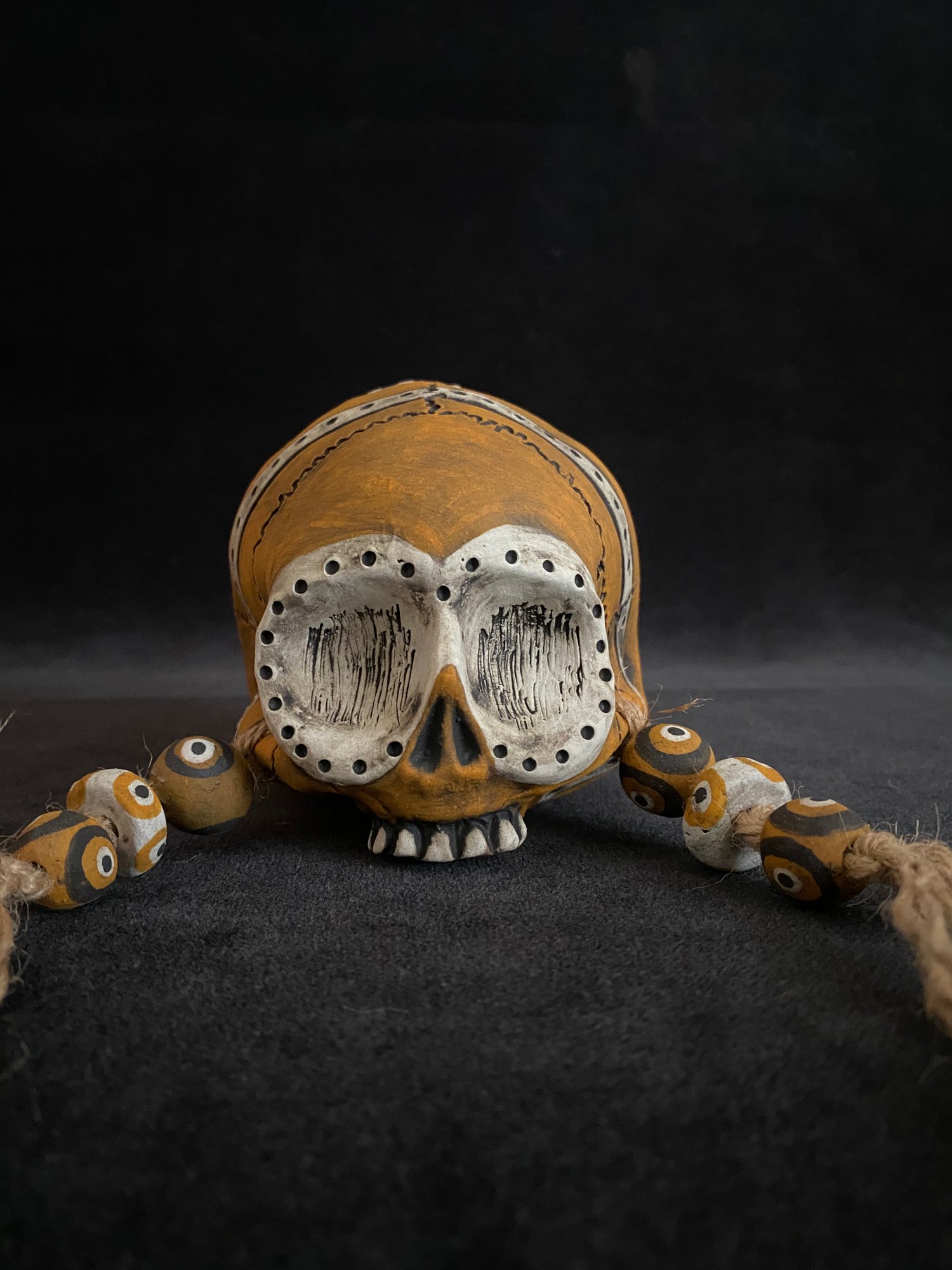 Image of Mini Trophy Skull Mug in Halloween Colors (d)