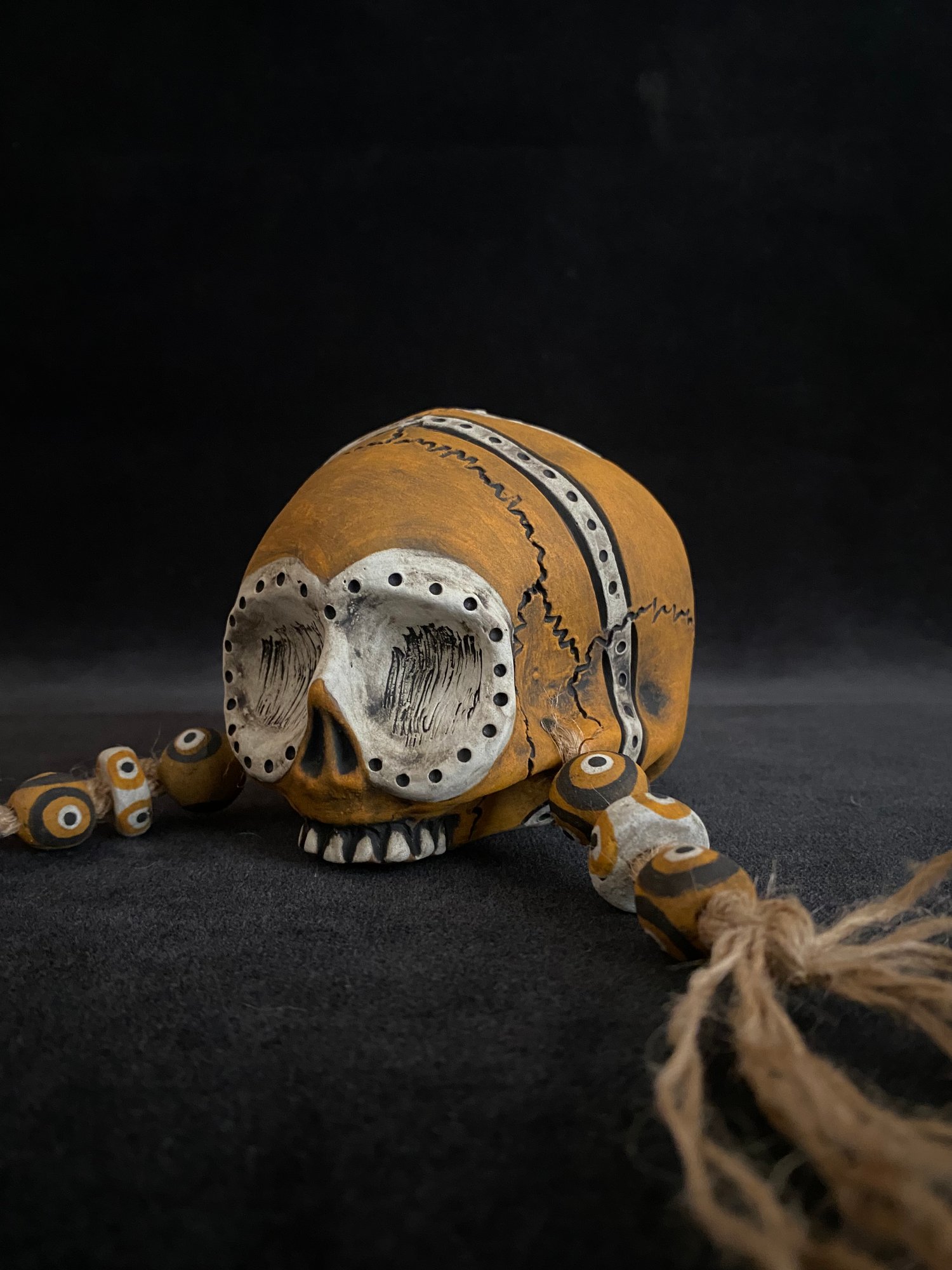Image of Mini Trophy Skull Mug in Halloween Colors (d)