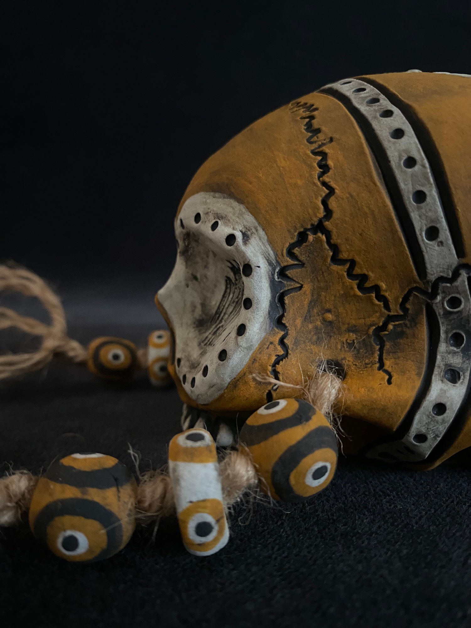 Image of Mini Trophy Skull Mug in Halloween Colors (d)