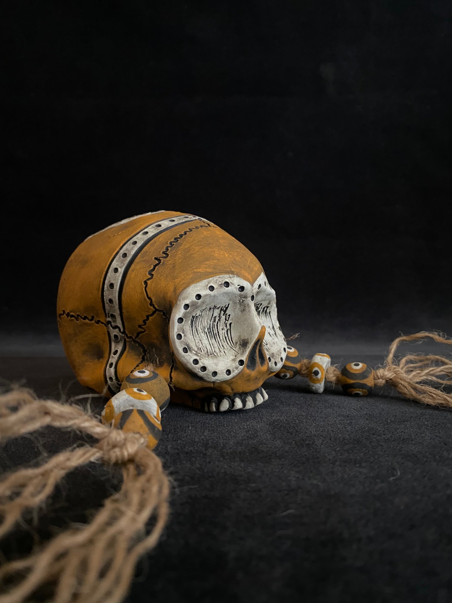 Image of Mini Trophy Skull Mug in Halloween Colors (d)