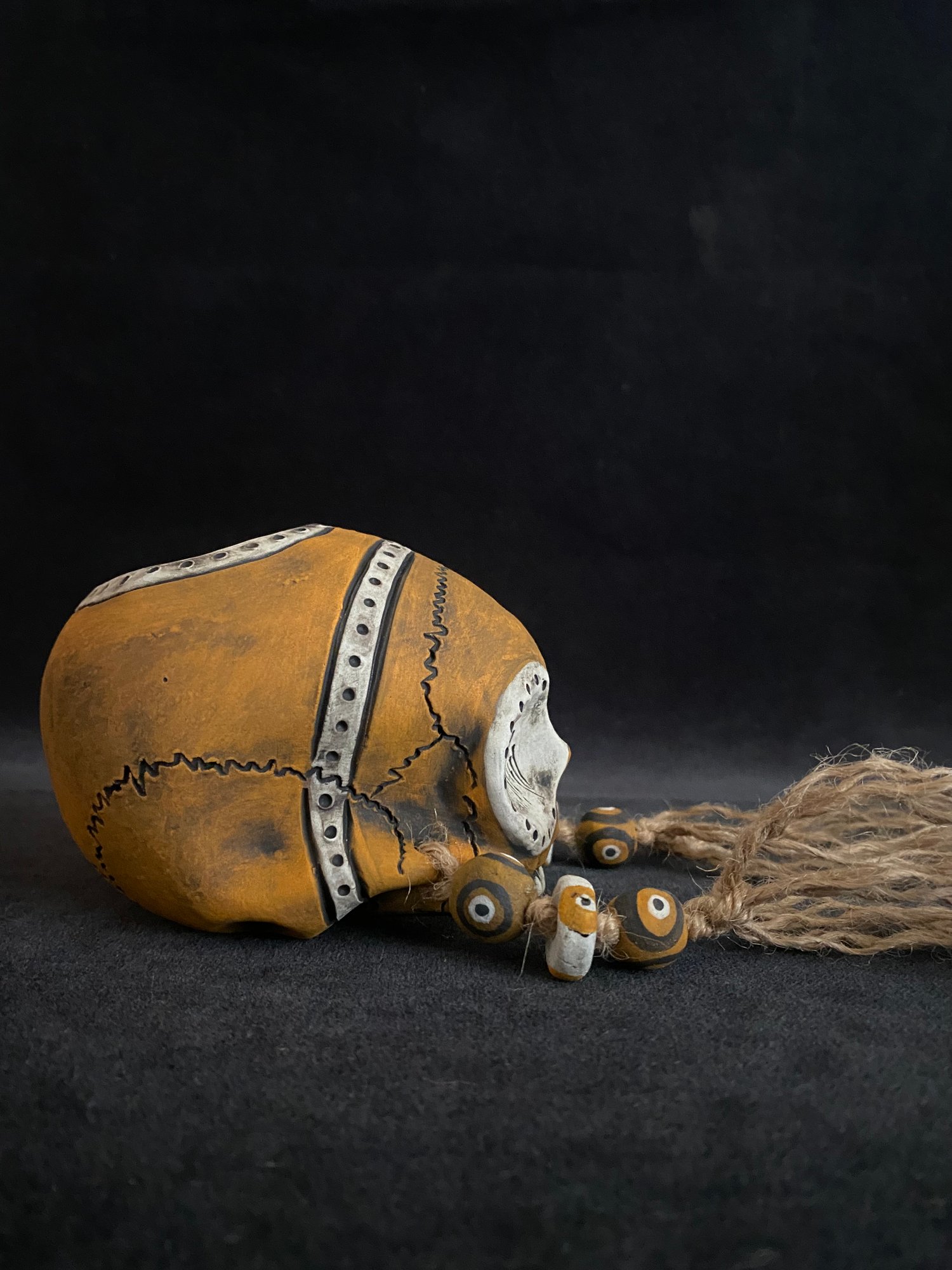 Image of Mini Trophy Skull Mug in Halloween Colors (d)