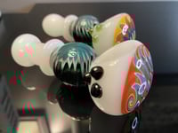 Image 1 of 4.5" Wig-Wag Glass Hand Pipe, White
