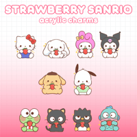 Strawberry Sanrio Acrylic Charms [PRE-ORDER]