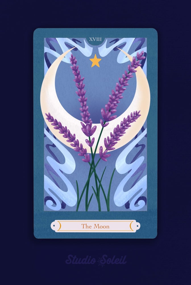 Image of 'The Moon' Tarot Card Print
