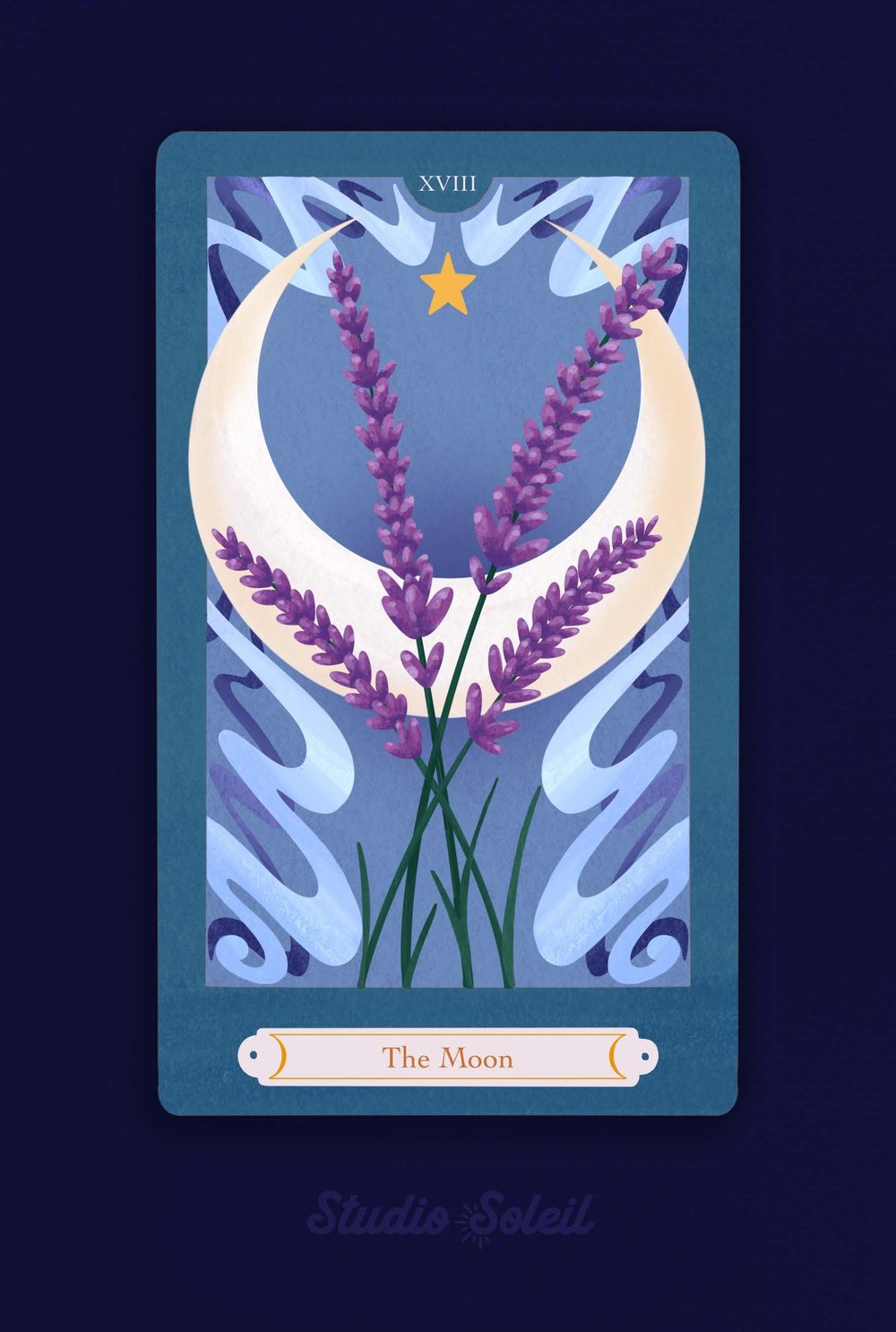 Image of 'The Moon' Tarot Card Print
