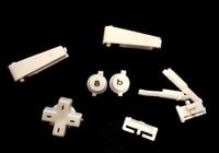 Nintendo Gameboy Micro Replacement Button Set - white - can be dyed upon request