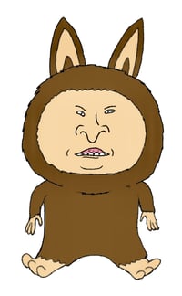 Butthead labubu sticker