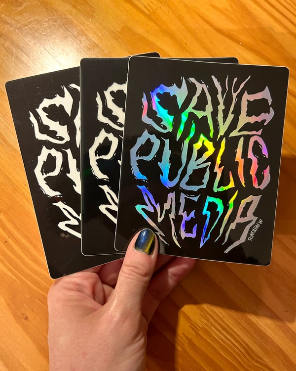 Image of SAVE PUBLIC MEDIA Sticker