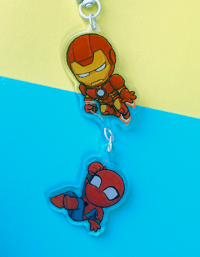 Image 1 of [PRE-ORDER] Iron Man + Spidey Charm