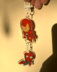 Image 2 of [PRE-ORDER] Iron Man + Spidey Charm