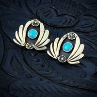 Image 1 of Art Deco Brass Earrings
