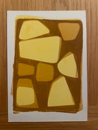 Image 1 of Abstract yellow, mustard, tan.