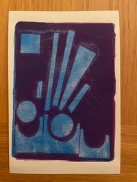 Image 1 of Brutalist abstract blue