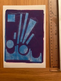 Image 2 of Brutalist abstract blue