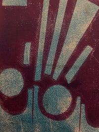 Image 3 of Brutalist abstract blue