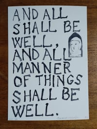 All Shall Be Well Print - size a5