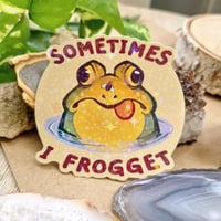 "Sometimes I Frogget" Frog Sticker
