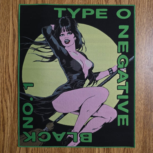 Black No. 1 Woven Back Patch