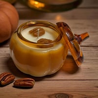 Image 1 of Glass Pumpkin Candle 