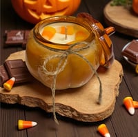 Image 3 of Glass Pumpkin Candle 